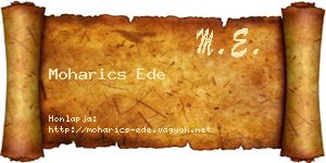 Moharics Ede névjegykártya